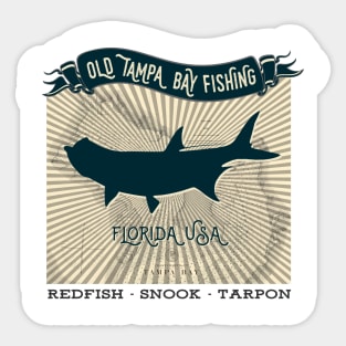 Old Tampa Bay Florida Fishing Tarpon Sticker